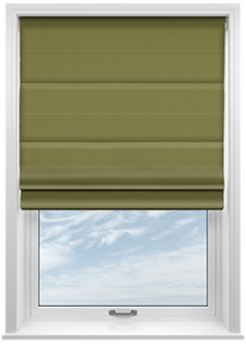 Ascot, Muted Green - Twist&Fit Roman Blind